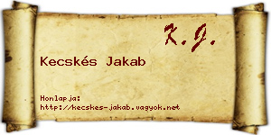 Kecskés Jakab névjegykártya